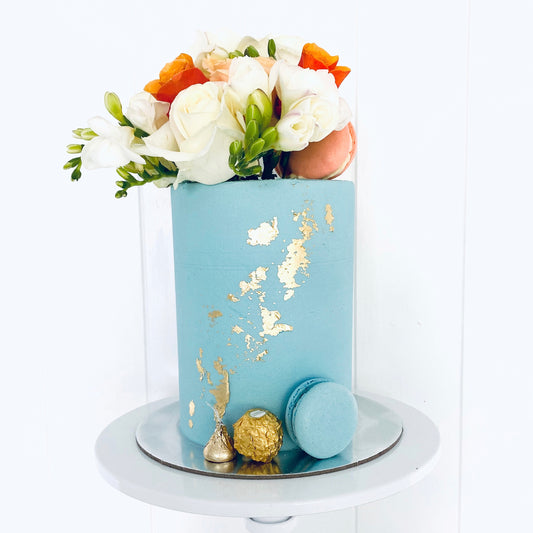 Floral Cake - solid colour