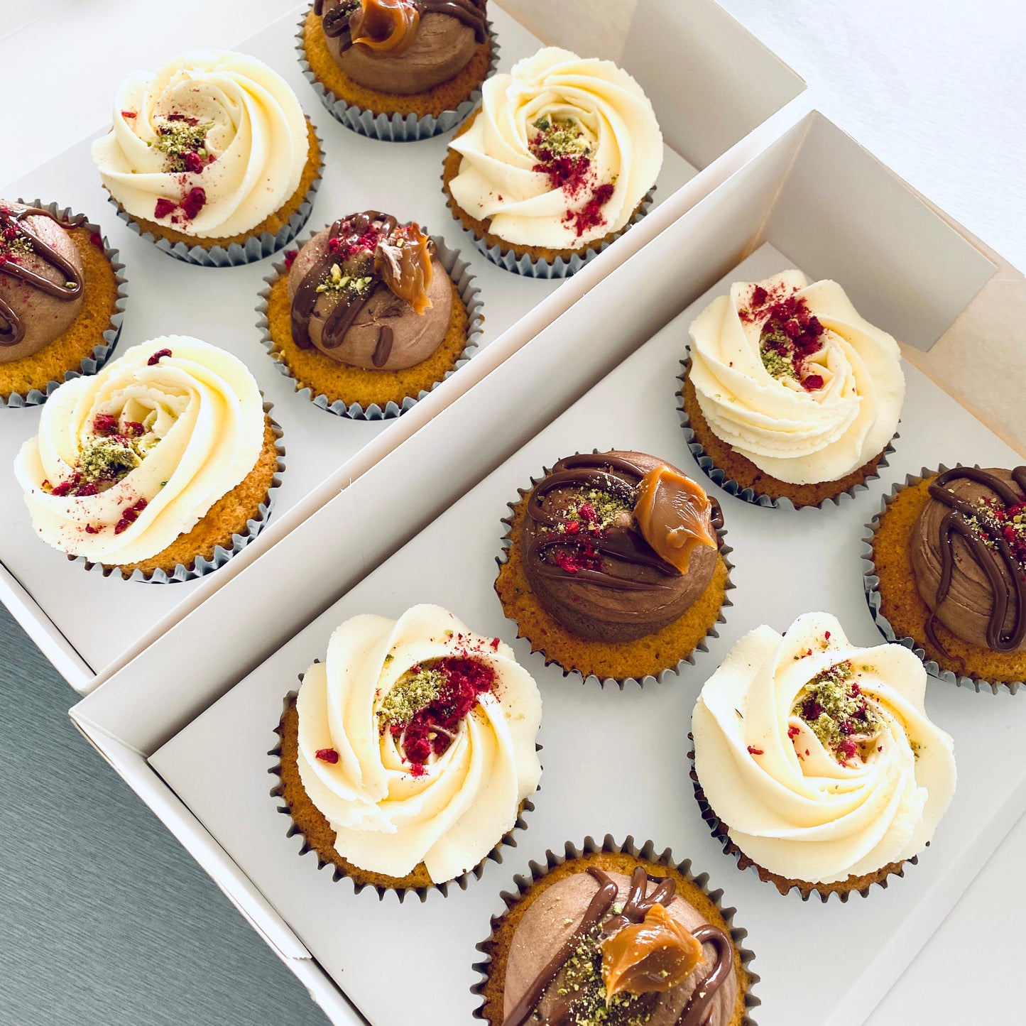 Decadent Chocolate & Vanilla Cupcakes